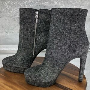 GUESS SILVER DEJAH high heel boots women’s size 10M